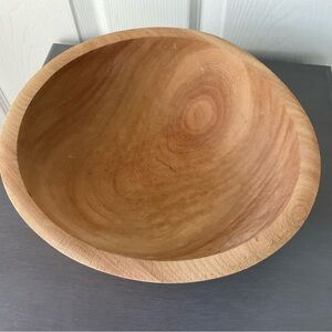 Vintage Round Pine Wooden Dough Bowl